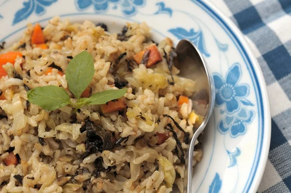 Authentischer vegetarischer gebratener Reis — Stockfoto