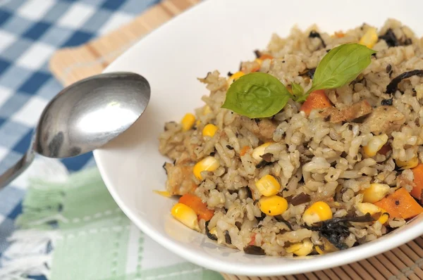 Vegetarischer gebratener Reis — Stockfoto