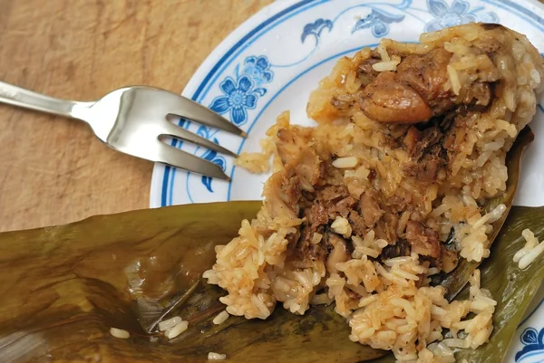Äta kött dumpling — Stockfoto