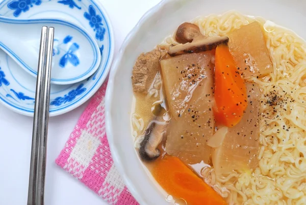 Čínský styl vegetariánské nudle — Stock fotografie