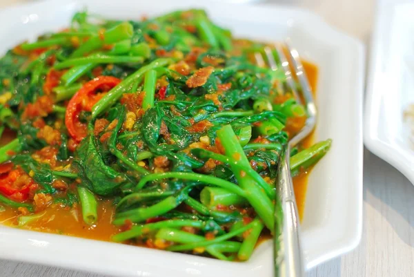 Pikantne warzywa wystawny styl chiński — Zdjęcie stockowe