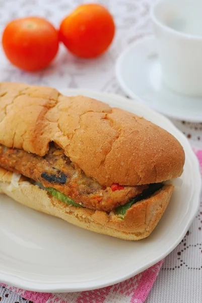 Gesunde vegetarische Sandwich — Stockfoto
