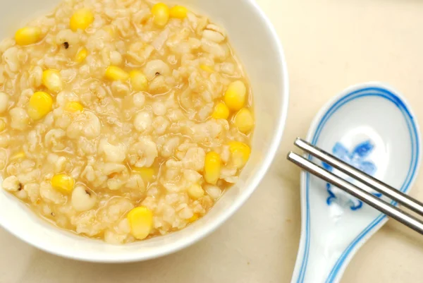 Porridge di riso integrale cinese sano — Foto Stock