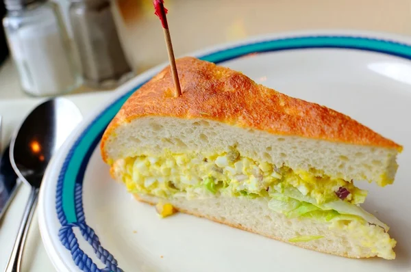 Eine Scheibe leckeres Sandwich — Stockfoto