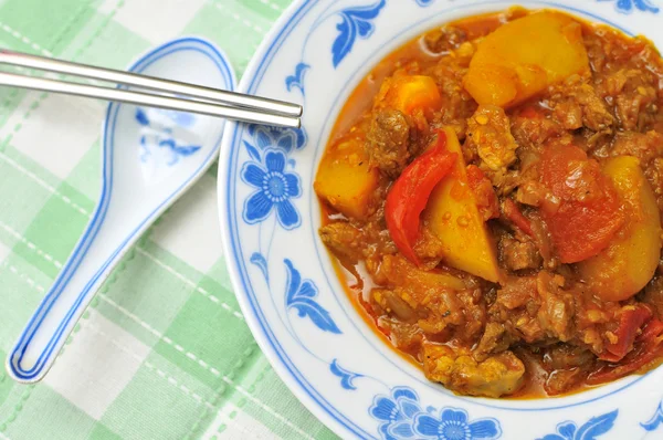 Kinesisk stil kryddig vegetarisk curry — Stockfoto