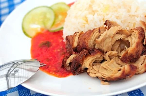 Vegetarian chicken rice delicacy — Stock Photo, Image