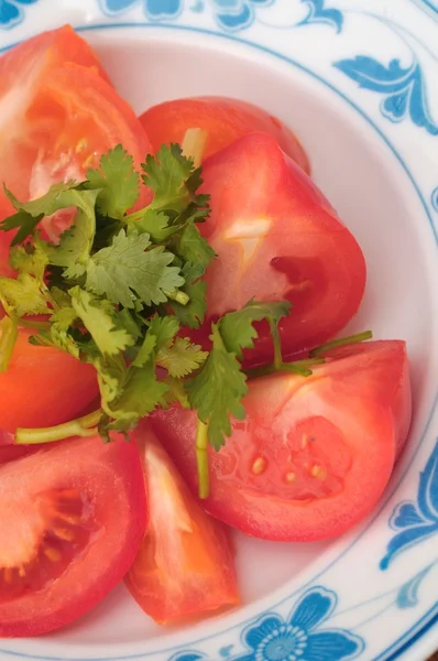 Zdravé a čerstvé řezané rajče — Stock fotografie