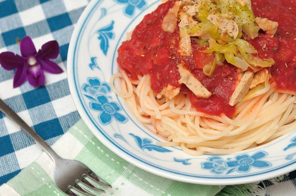 Tomatspaghetti — Stockfoto