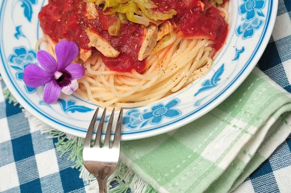 Špagety rajčata — Stock fotografie