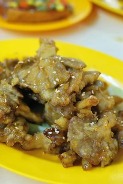 Deep fried abalone mushroom — Stock Photo, Image