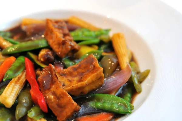 Çin karışık sebze yemek — Stok fotoğraf