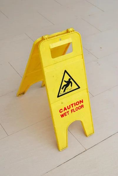 Caution sign for wet floor — Stock Photo, Image