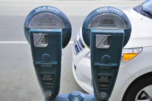 stock image Two car park meters