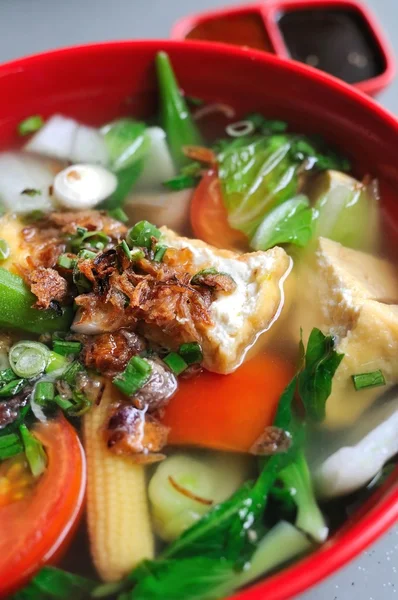 Zuppa di verdure sana cinese — Foto Stock