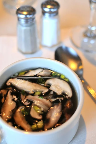 Oriental style mushroom soup — Stock Photo, Image