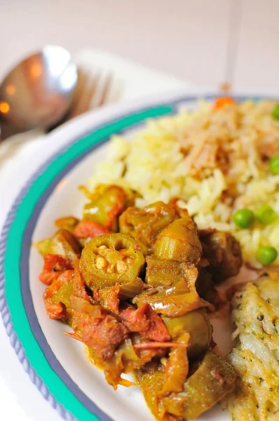 Indiase Vegetarische curry rice — Stockfoto