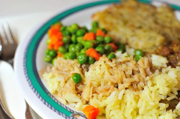 Keleti zöldséges rizs — Stock Fotó