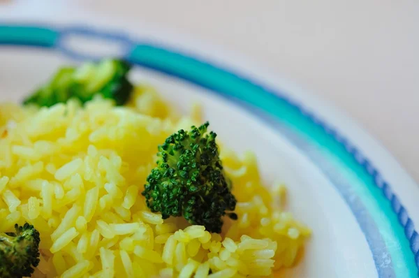 Žlutá šafránová rýže — Stock fotografie