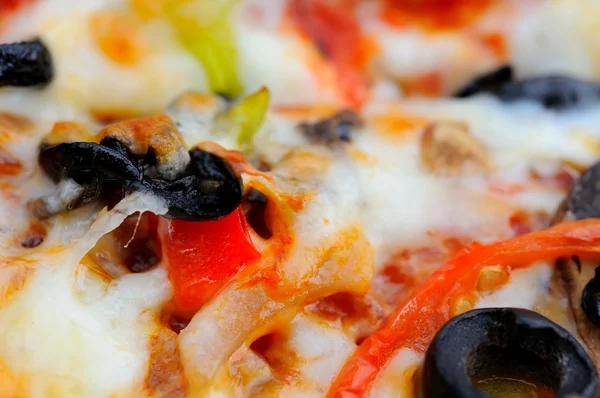 Makro pizza tekstury — Zdjęcie stockowe