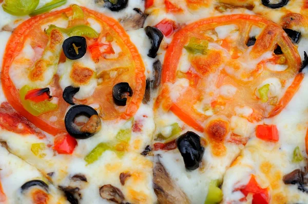 Bakade pizza ingredienser — Stockfoto