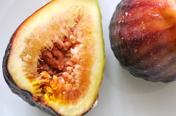 Fig fruit snijden — Stockfoto