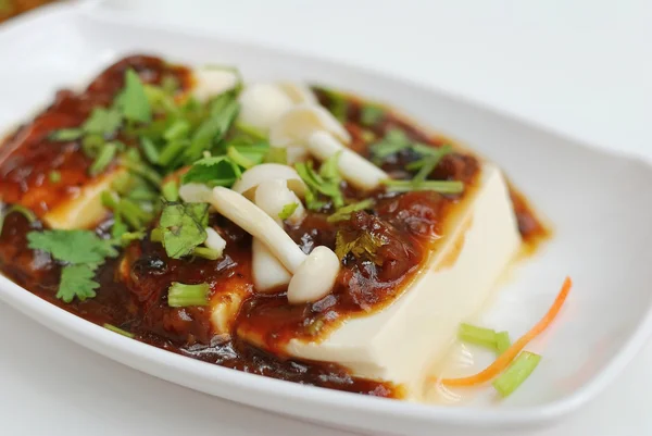Cinese vegetariano cagliata di fagioli delicatezza Foto Stock