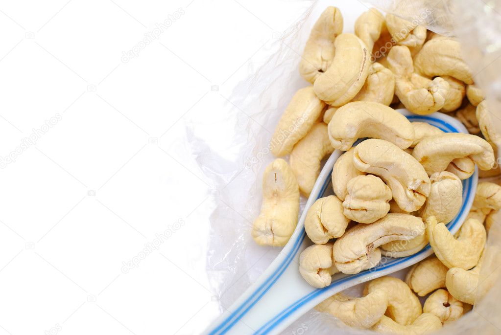 Spoonful of cashew nuts