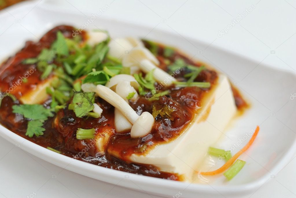Chinese vegetarian bean curd delicacy