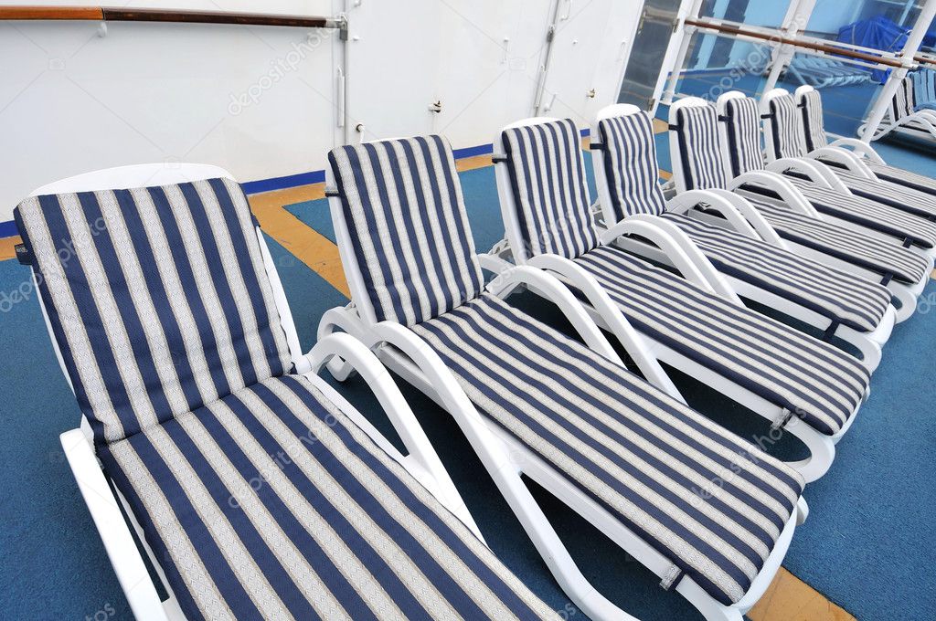 Row of beach chairs