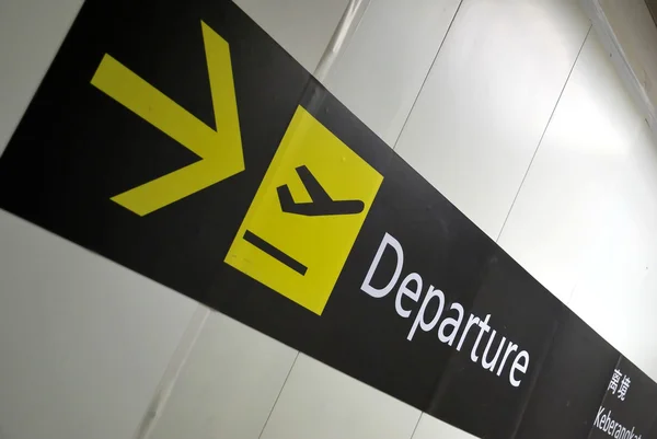Departure signage — Stock Photo, Image