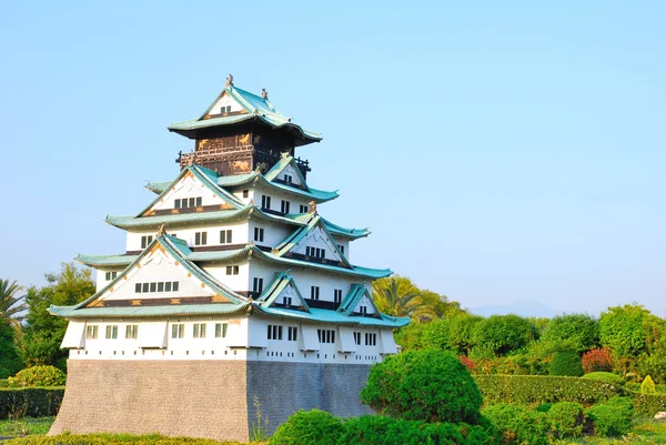 Vista externa do antigo castelo de Osaka — Fotografia de Stock