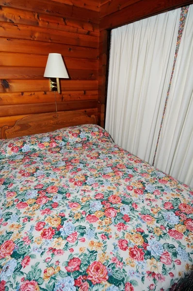 Cozy wooden bedroom — Stock Photo, Image