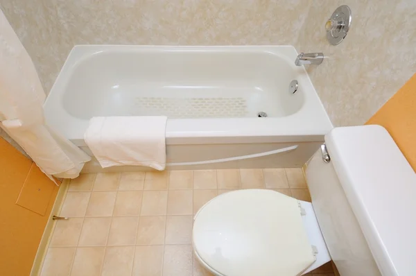 Top-down van nieuwe badkamer — Stockfoto