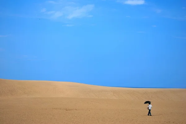 搁浅在热和干燥的沙漠 — 图库照片