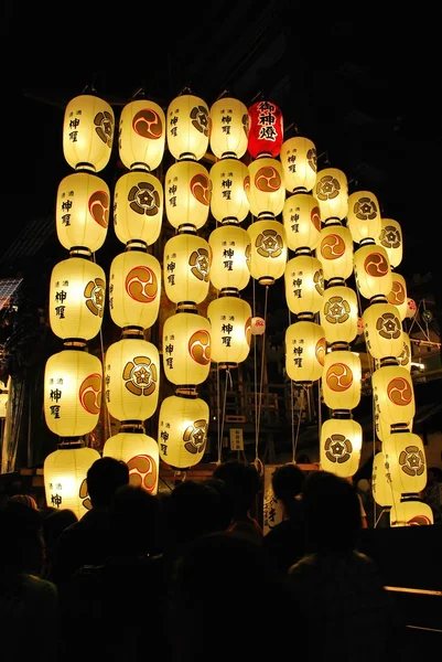 Float with lanterns during the Gion festival — Stock Photo, Image