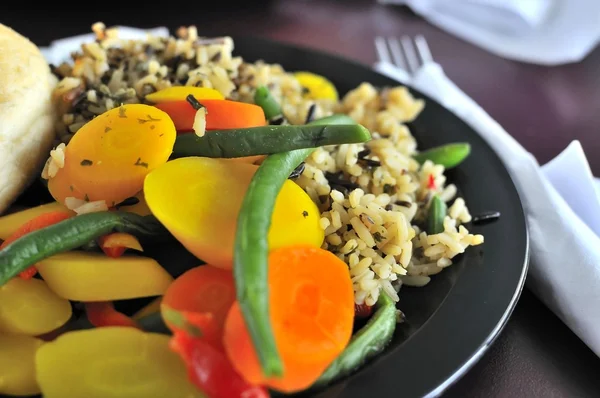 健康米饭和蔬菜集 — 图库照片