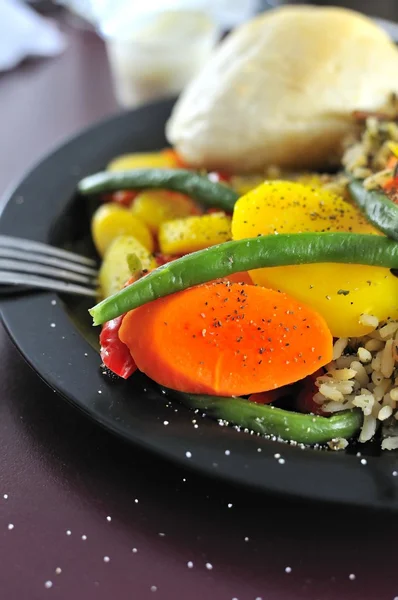 Närbild av vegetariska uppsättning måltid — Stockfoto