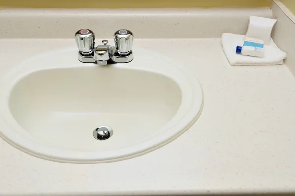 Закрытие раковины для мытья рук — стоковое фото