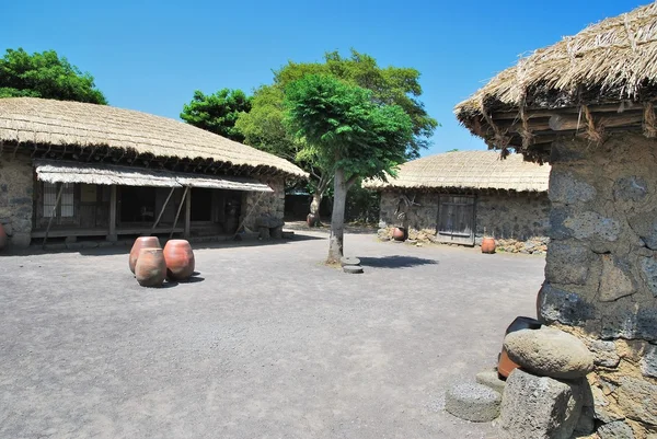 stock image Traditional, Aboriginal village hut