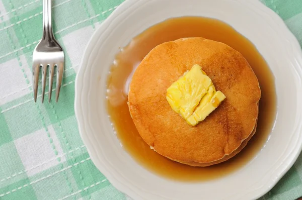 金色煎饼早餐 — 图库照片