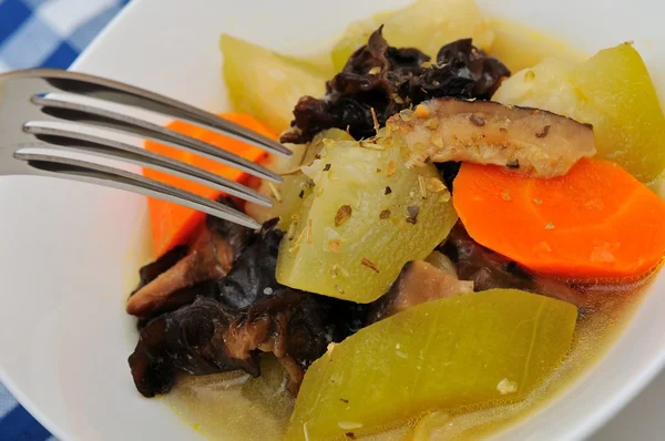 ओरिएंटल भाजी सूपचे मॅक्रो शॉट — स्टॉक फोटो, इमेज