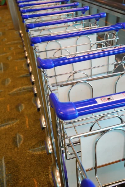 stock image Trolleys stacked together.