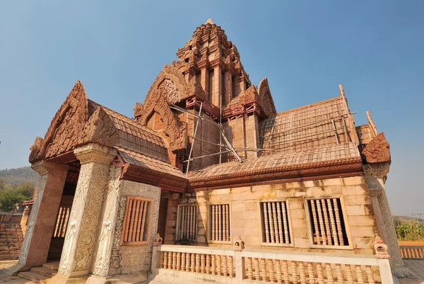 Trä buddhistiska tempel — Stockfoto