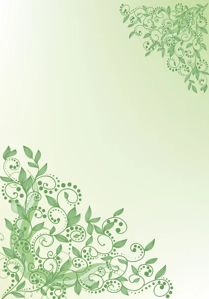 Fleur verte rétro — Image vectorielle