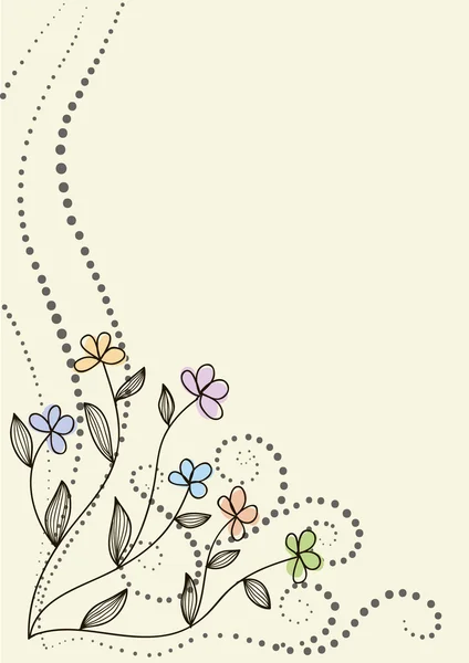 Fleurs rétro — Image vectorielle