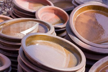 Terracota colored ceramics clipart