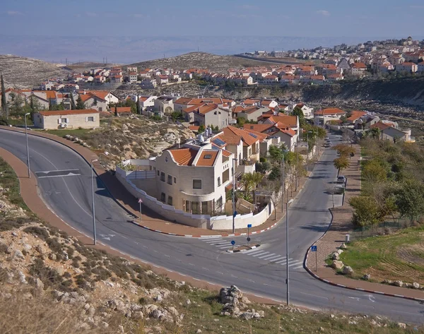 Een pittoreske randgemeenten wijk van Jeruzalem Rechtenvrije Stockafbeeldingen