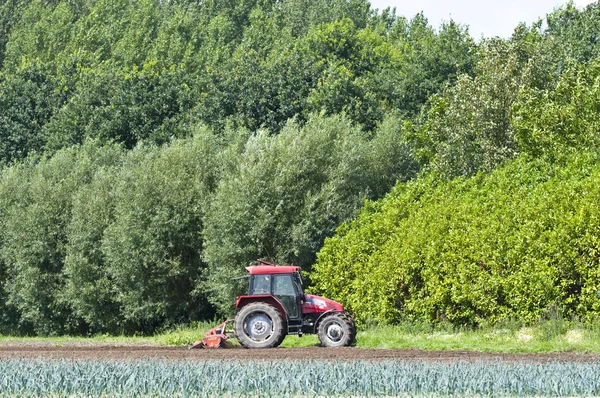 stock image And the farmer he plowed on