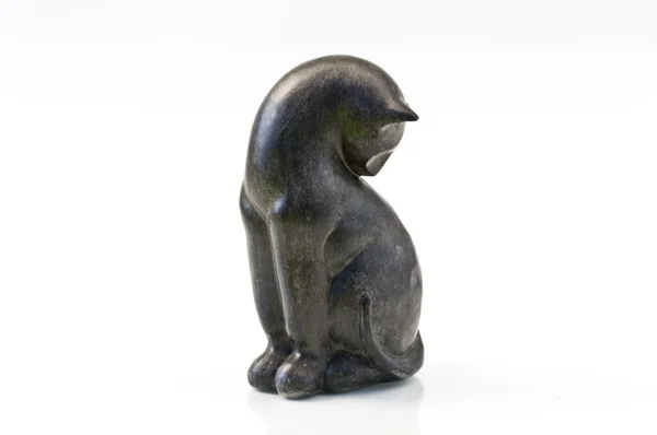 Stock image Shy cat made out of stone