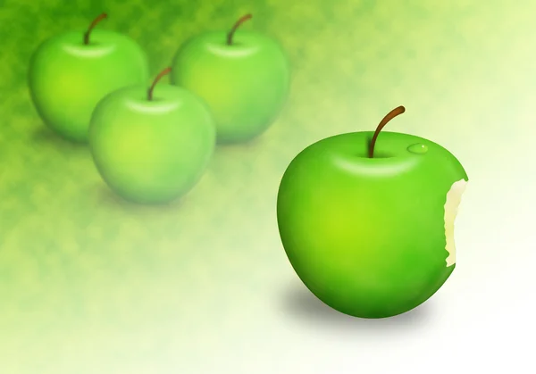 Quatro maçãs — Fotografia de Stock
